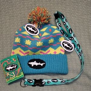 Dogfish Head Bundle! Pom-Pom Beanie Lanyard Playing Cards And Freebies NWT